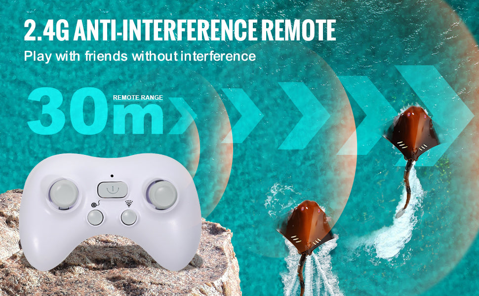 Jouet aquatique télécommandé RC Manta Ray avec double hélice