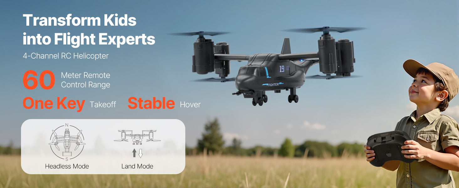 Ελικόπτερο RC 2.4GHz με Γυροσκόπιο & Απογείωση με Ένα Κουμπί για Παιδιά