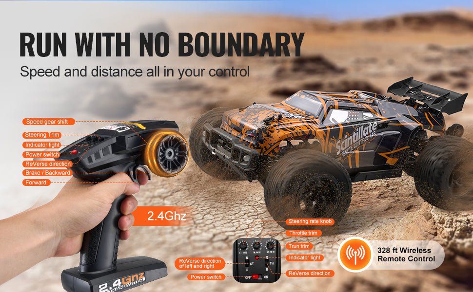1:10 RC Off-Road Lastbil 50 km/h 4WD Högfarts Terrängbil