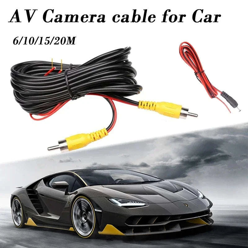 RCA Video Cable for Car Rear Camera 6–20M Shielded Wire-Camera AV Cable / 10 Meters