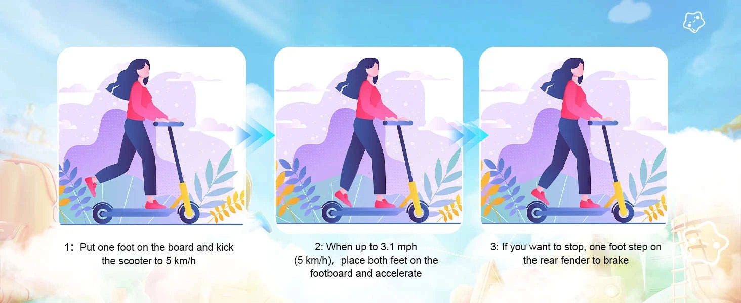 RCB Kids Electric Scooter R15 with Adjustable Height-Black-Red / GERMANY