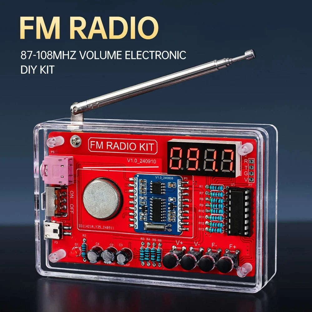 RDA5807 FM Radio DIY Soldering Kit-Display with housing