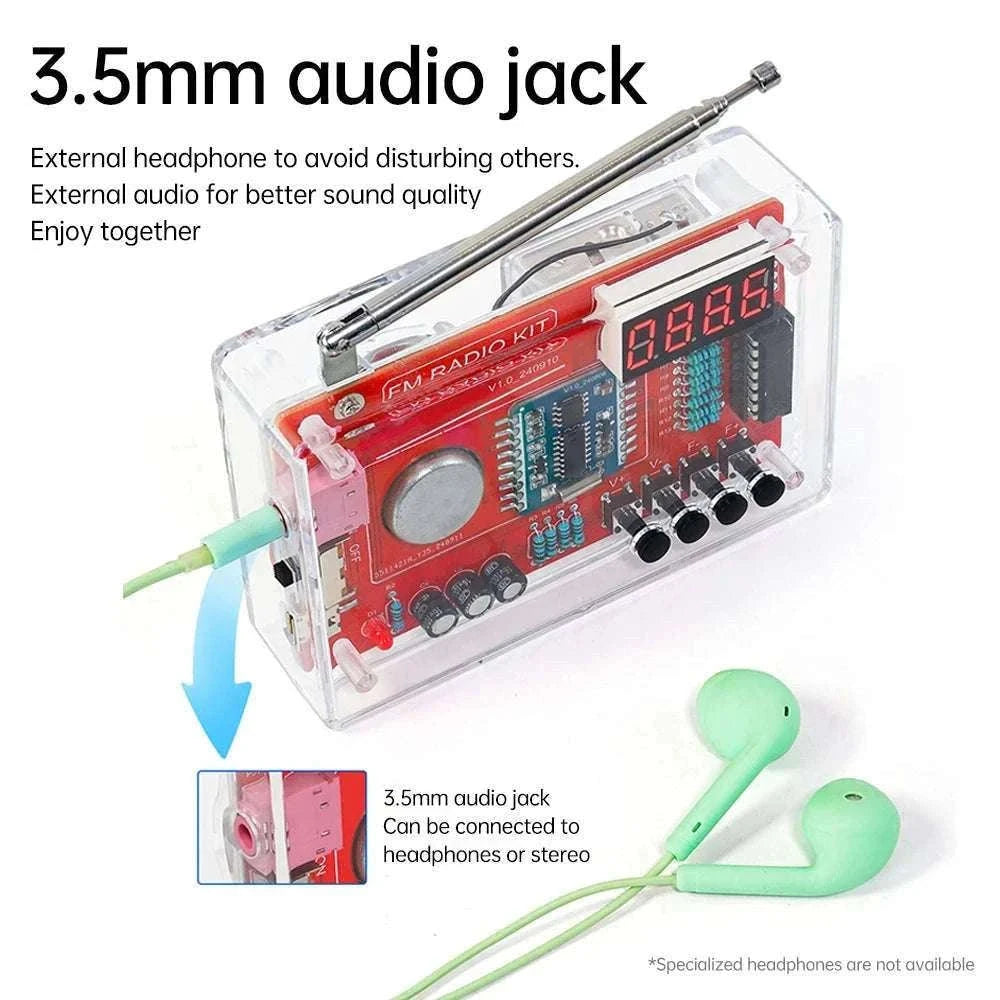 RDA5807 FM Radio DIY Soldering Kit for Hands-On Learning-