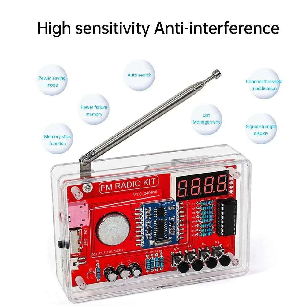 RDA5807 FM Radio DIY Soldering Kit for Hands-On Learning-With display No case