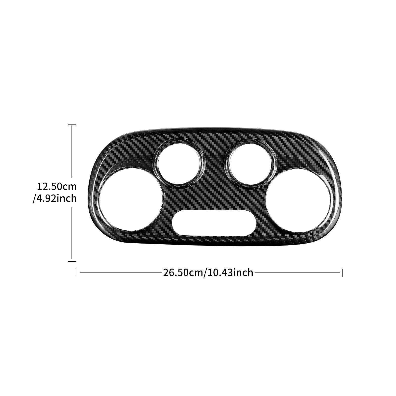Real Carbon Fiber AC Climate Trim for Fiat 500 and Abarth 595-Black Carbon Fiber / Germany