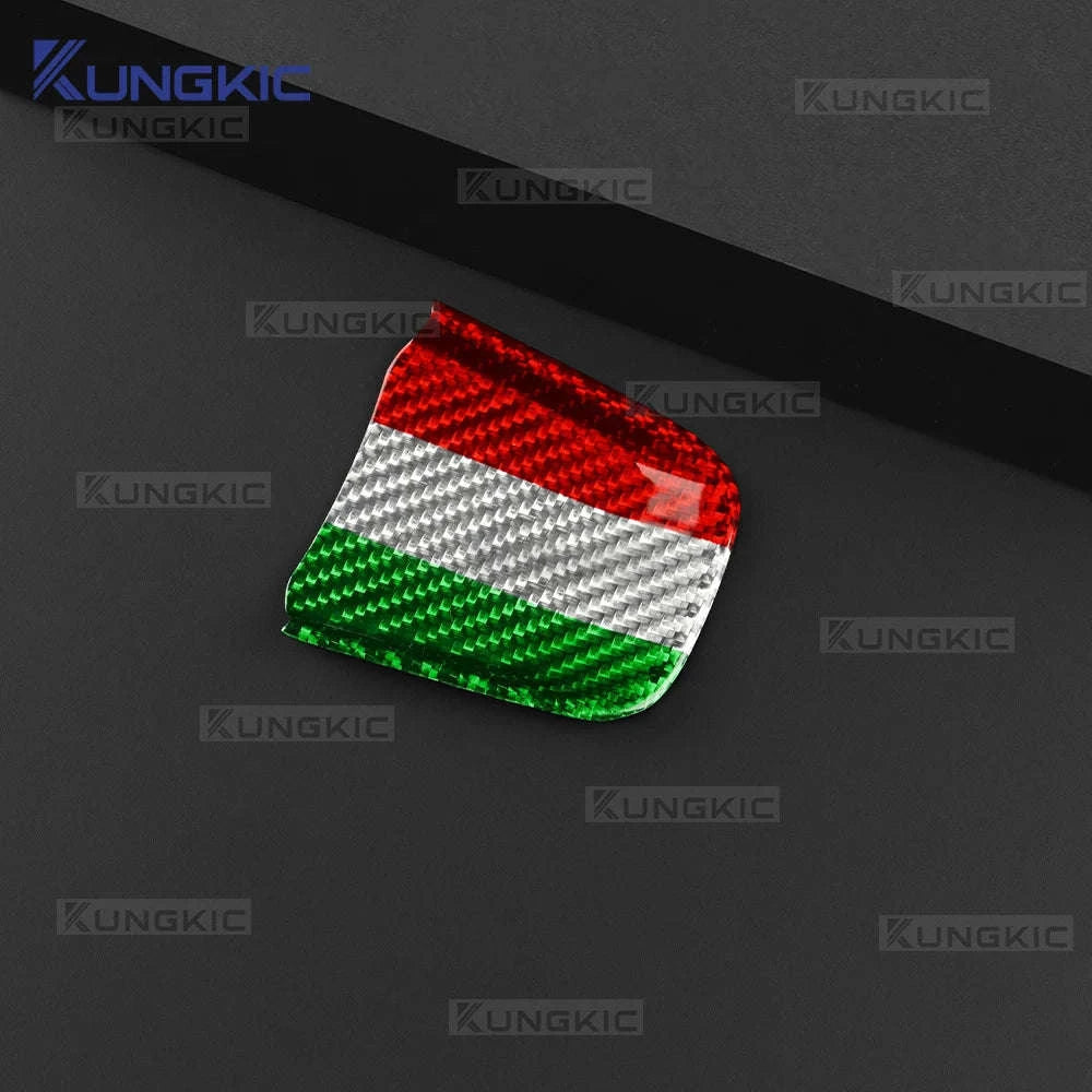 Real Hard Carbon Fiber Bottom Trim for Fiat 500 Abarth 595 2020-2023-Bottom Tricolor / Germany