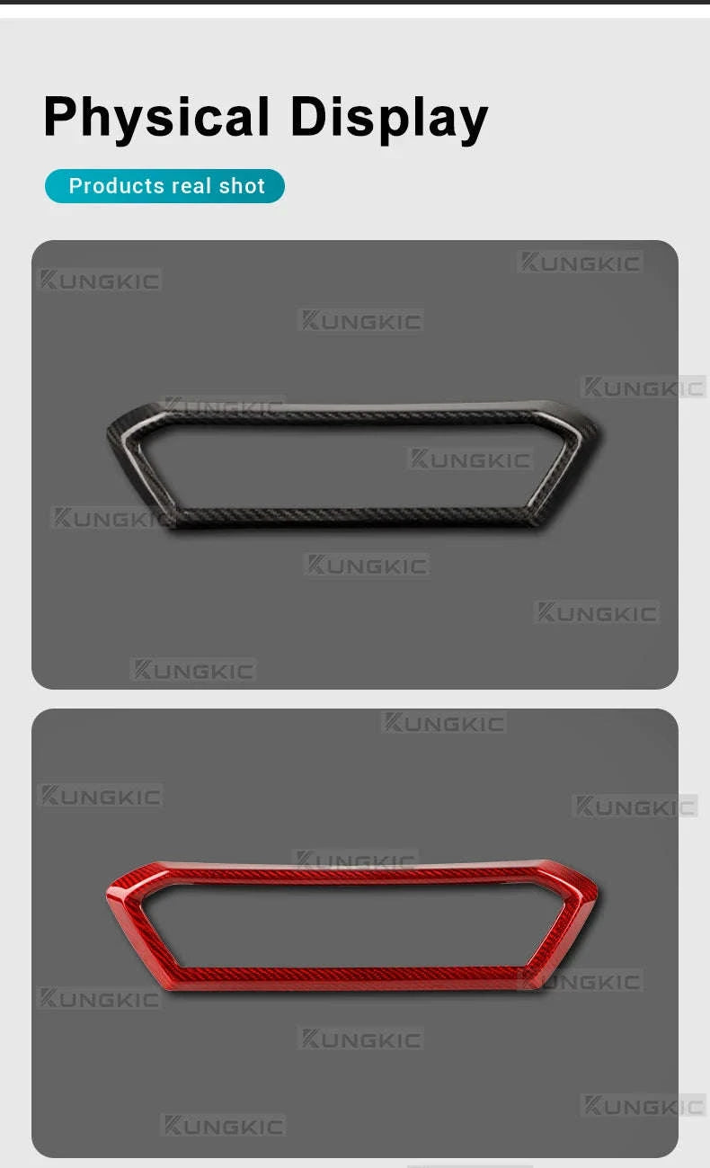Real Hard Carbon Fiber Center Console Air Outlet Trim for Cupra Leon-Black Carbon Fiber / Germany