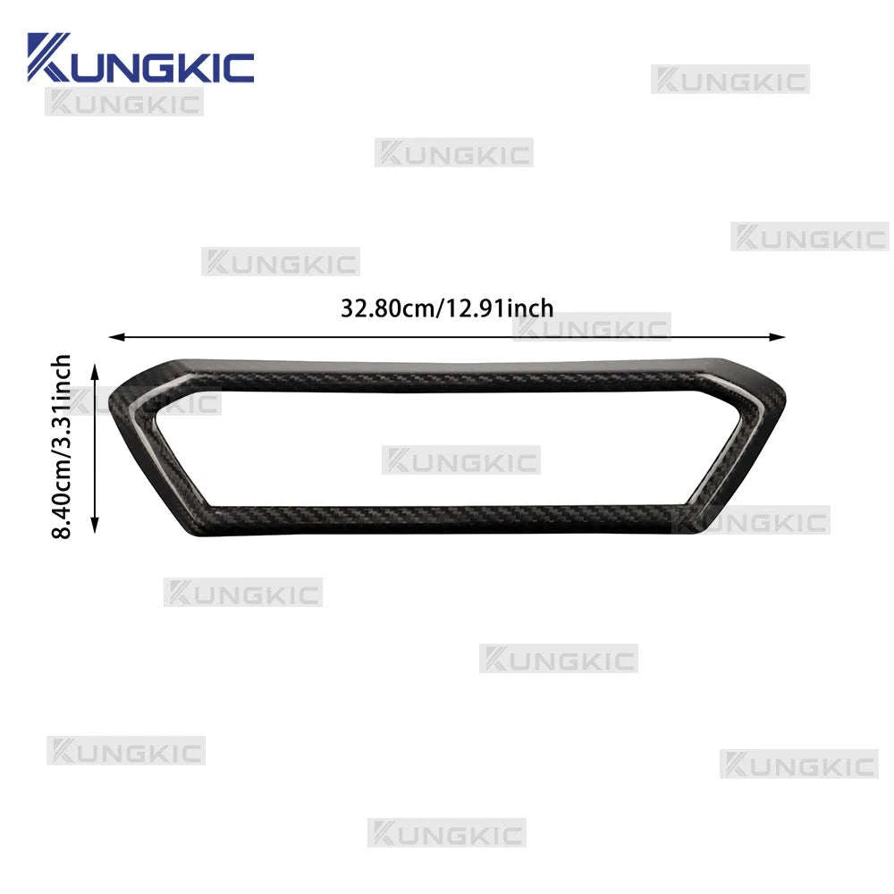 Real Hard Carbon Fiber Center Console Air Outlet Trim for Cupra Leon-Black Carbon Fiber / Germany
