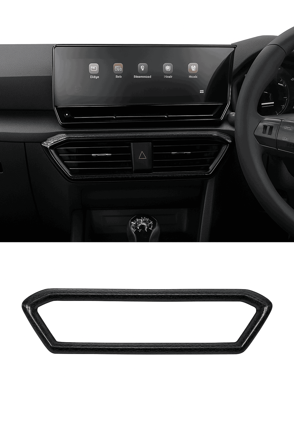 Real Hard Carbon Fiber Center Console Air Outlet Trim for Cupra Leon-Black Carbon Fiber / Germany