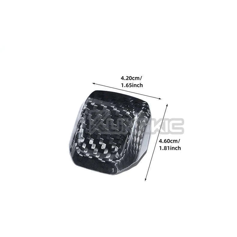 Real Hard Carbon Fiber Gear Shift Knob Trim for Seat/Cupra-Black Carbon Fiber / Germany