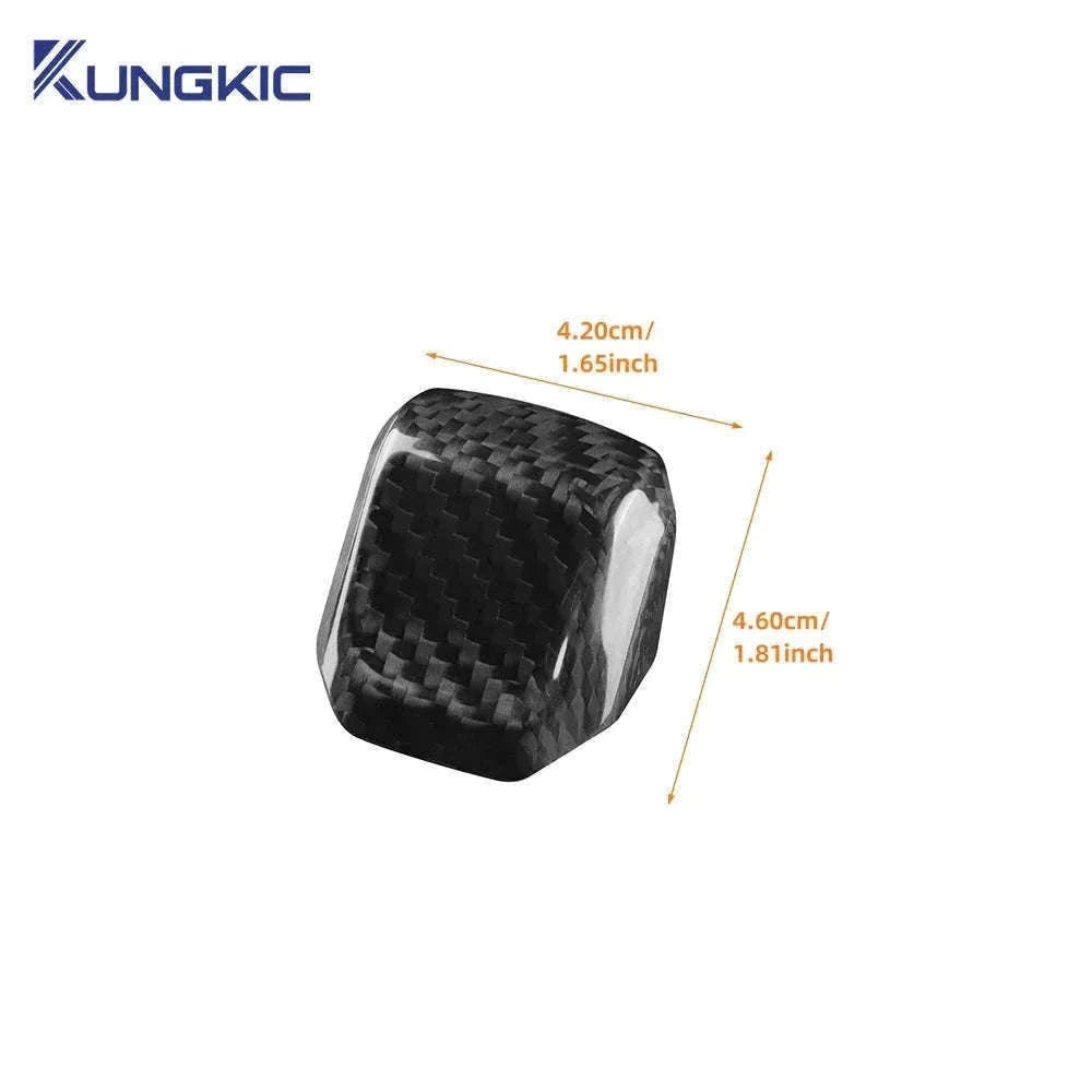 Real Hard Carbon Fiber Gear Shift Knob Trim for Seat/Cupra-Black Carbon Fiber / Germany