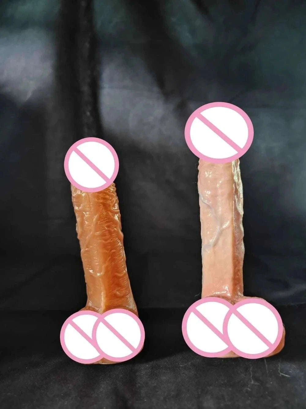 Realistic Silicone Dildo with Suction Cup, Waterproof Non-Electric-S