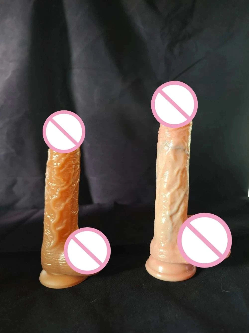 Realistic Silicone Dildo with Suction Cup, Waterproof Non-Electric-S