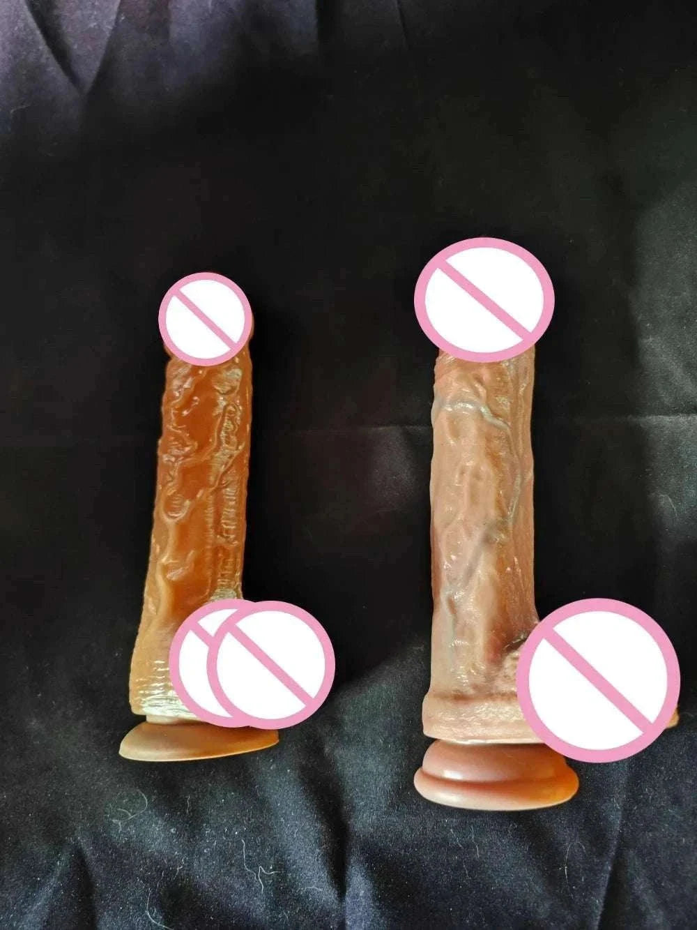Realistic Silicone Dildo with Suction Cup, Waterproof Non-Electric-S