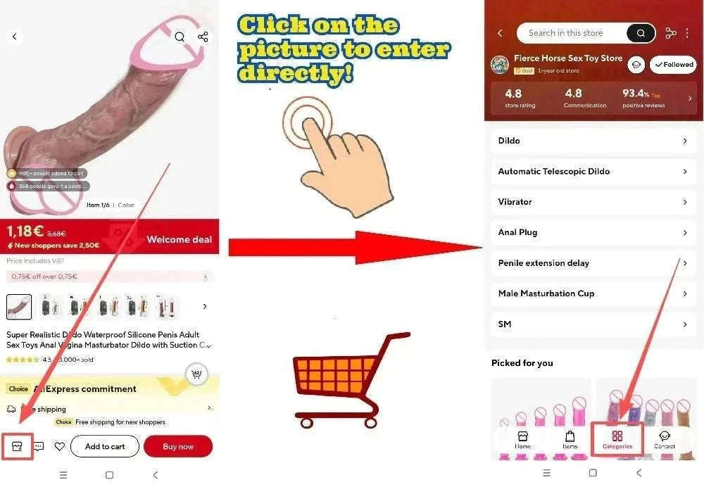 Realistic Silicone Dildo with Suction Cup, Waterproof Non-Electric-S