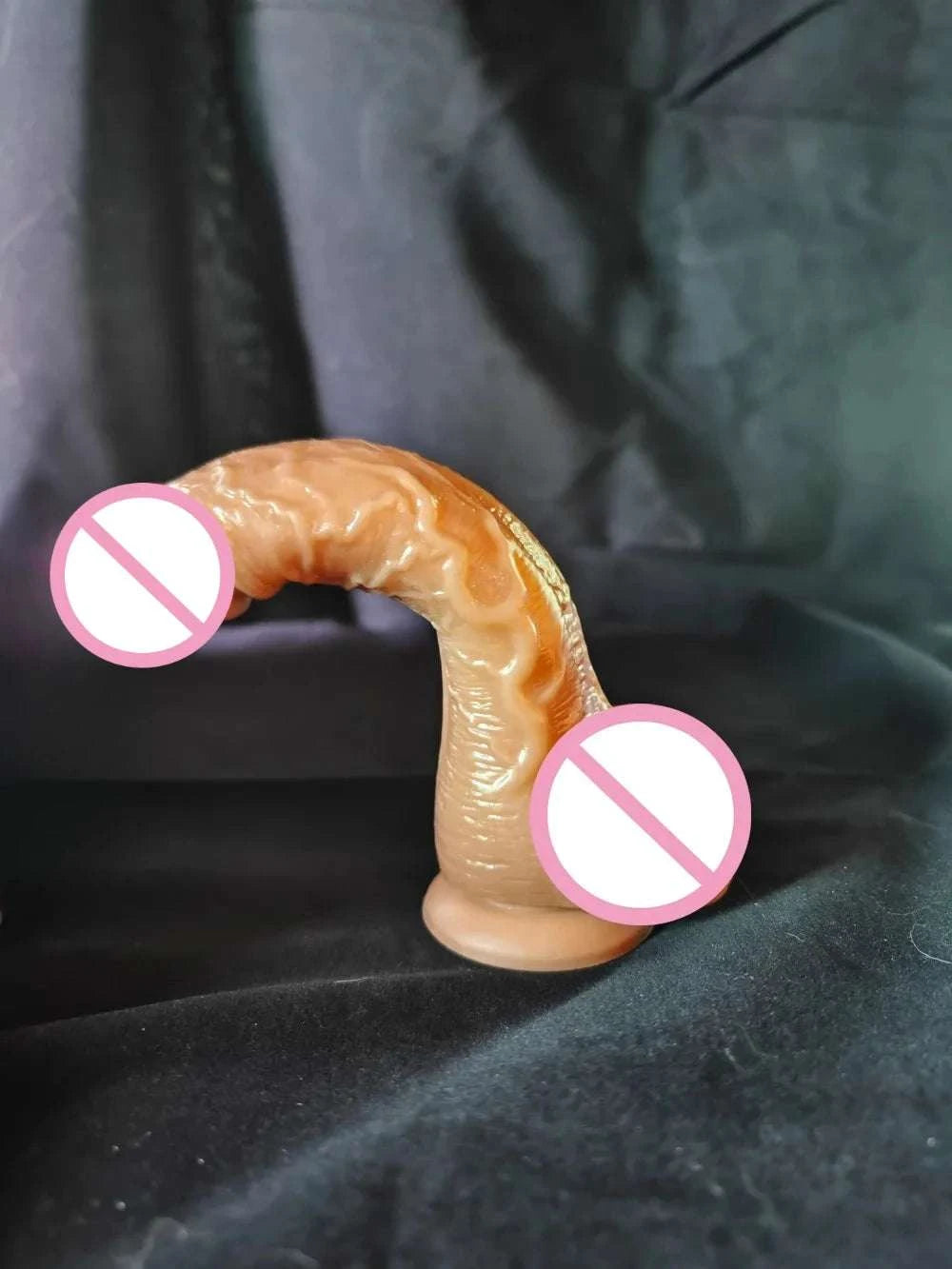 Realistic Silicone Dildo with Suction Cup, Waterproof Non-Electric-S