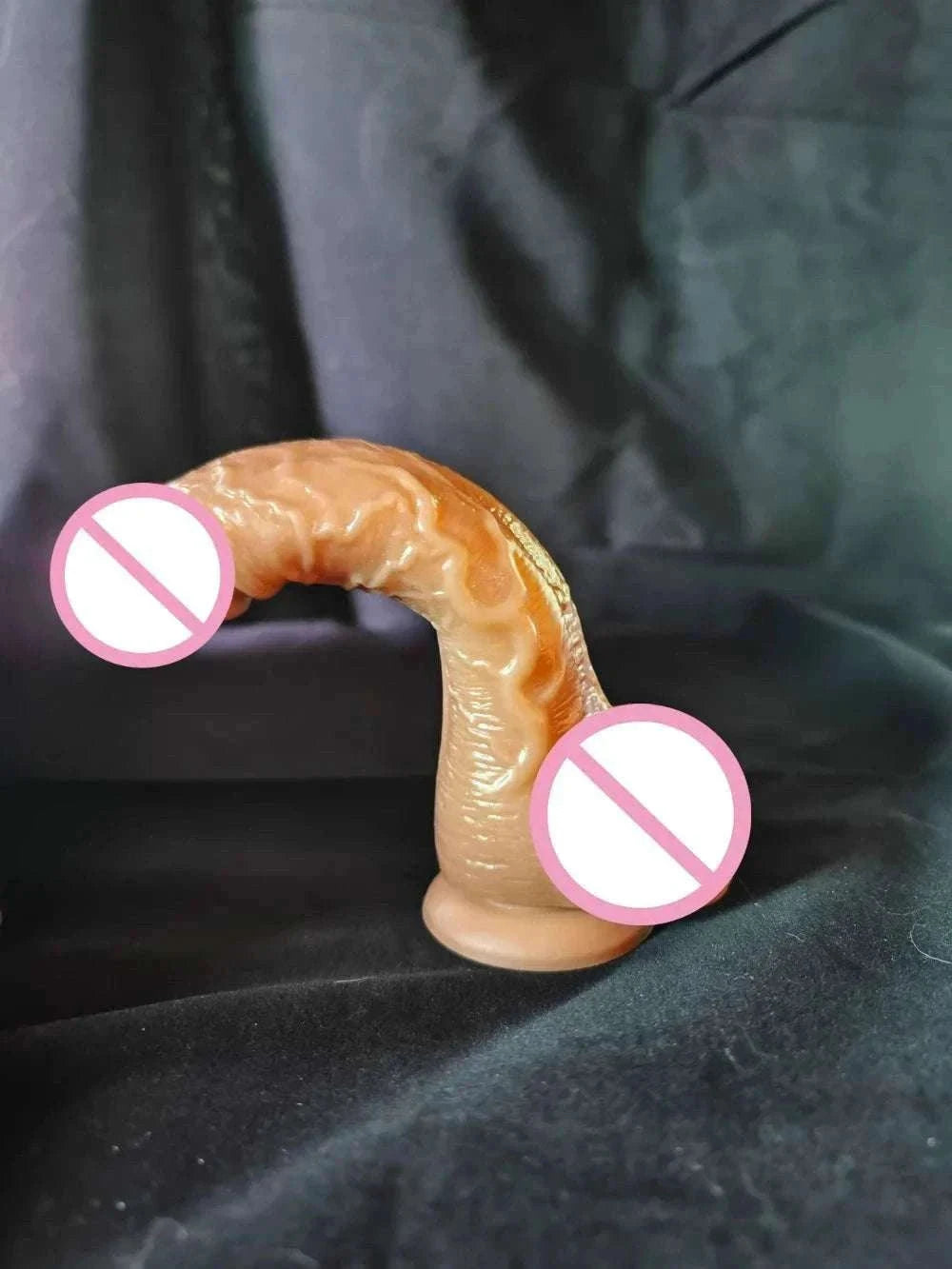 Realistic Silicone Dildo with Suction Cup, Waterproof Non-Electric-S