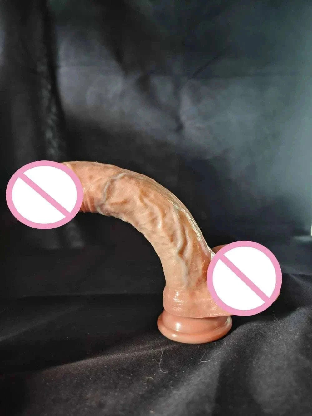 Realistic Silicone Dildo with Suction Cup, Waterproof Non-Electric-S