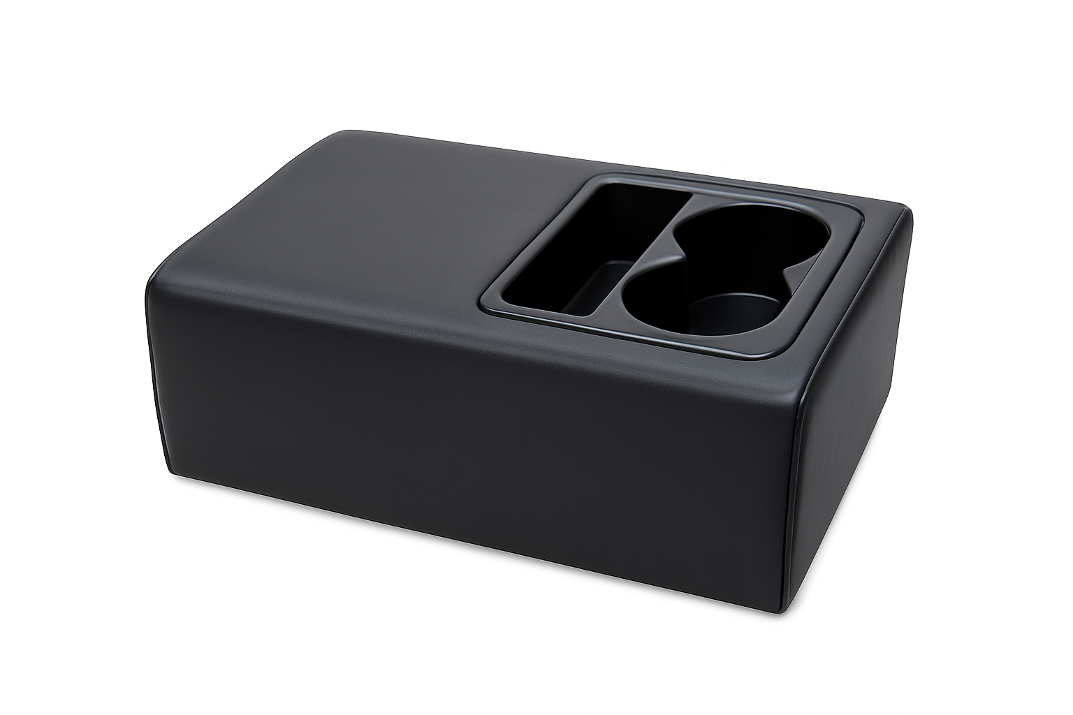 Rear Seat Armrest Booster Pad with Cup Holders and Double Pockets