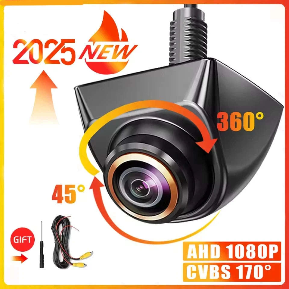 Rear View Camera 1080P Full HD 170° Wide Angle Night Vision Reversing Camera-Black-CVBS-AHD720P / China Mainland