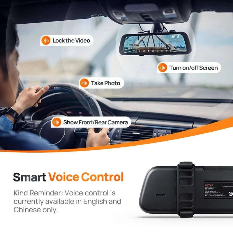 Rearview Dash Cam 9.35 Inch Touch Screen 3K Dual-Channel HDR Voice Control Parking Surveillance-S500 Set / Russian Federation / No SD card