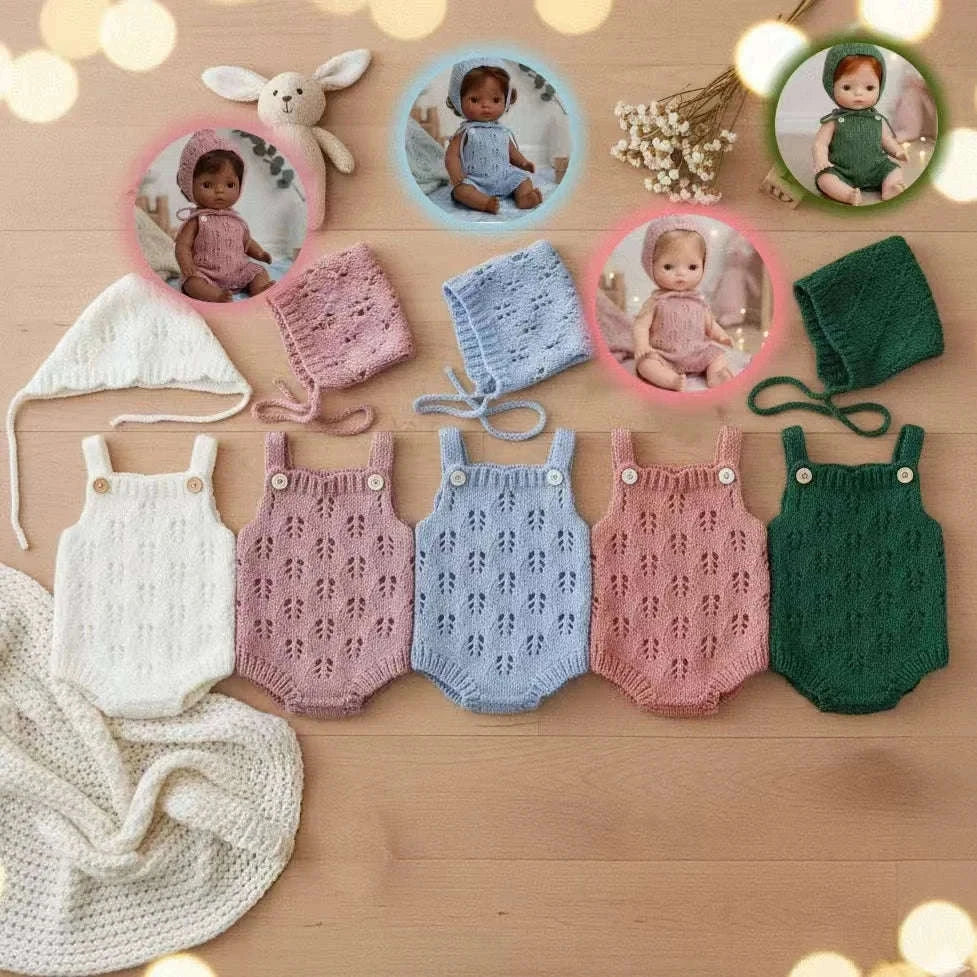 Reborn Doll Sweater Outfits for 10–12 Inch Dolls-Green