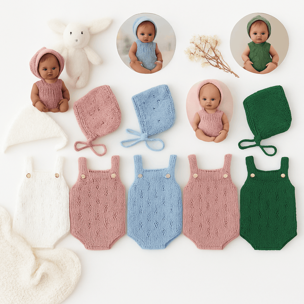 Reborn Doll Sweater Outfits for 10–12 Inch Dolls-Green
