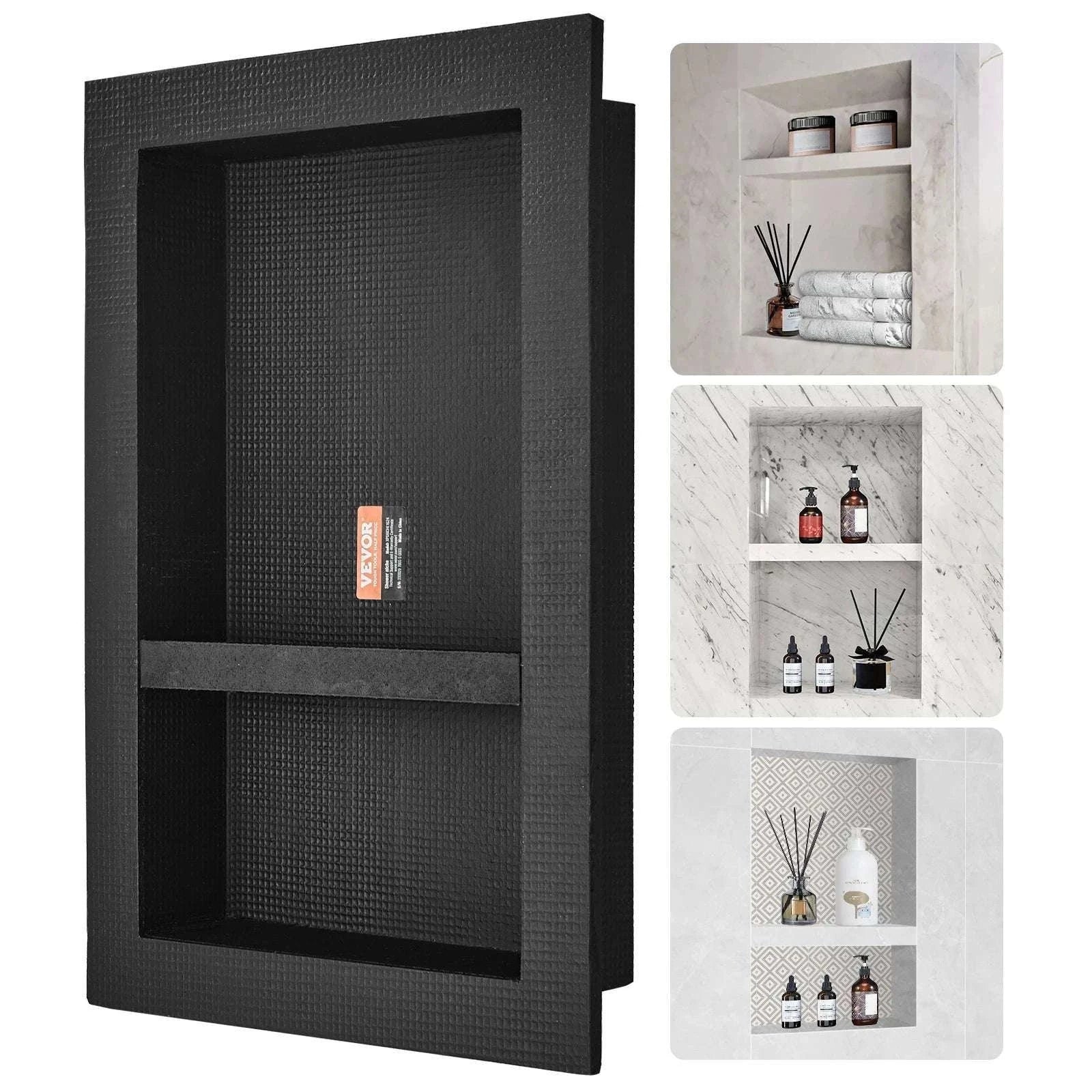 Recessed Shower Niche Shelf 16x24 Double Layer Waterproof Storage-16x24in 2Layers / United States