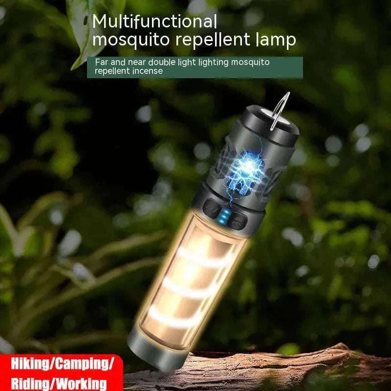 Rechargeable Camping Lamp with Mosquito Repellent & Tripod Stand-AH06(Green)