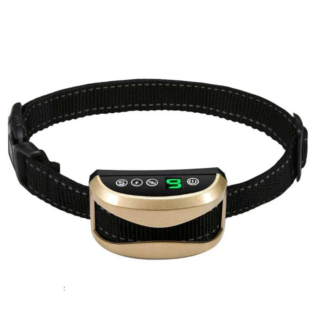 Rechargeable Dog Anti Bark Control Collar with Smart Vibration Detection-black