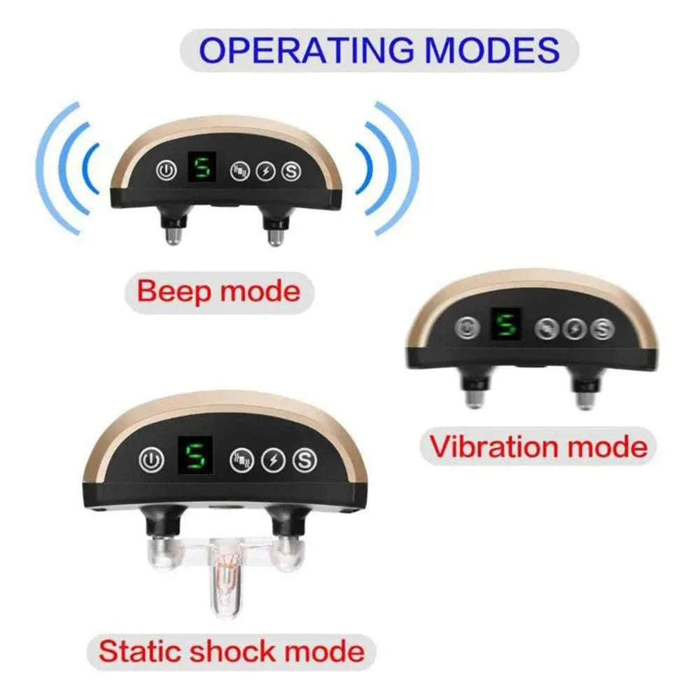 Rechargeable Dog Anti Bark Control Collar with Smart Vibration Detection-black