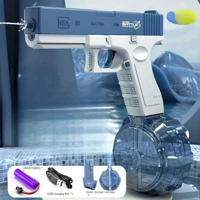 Rechargeable Electric Burst Water Gun for Kids-Blue / Australia