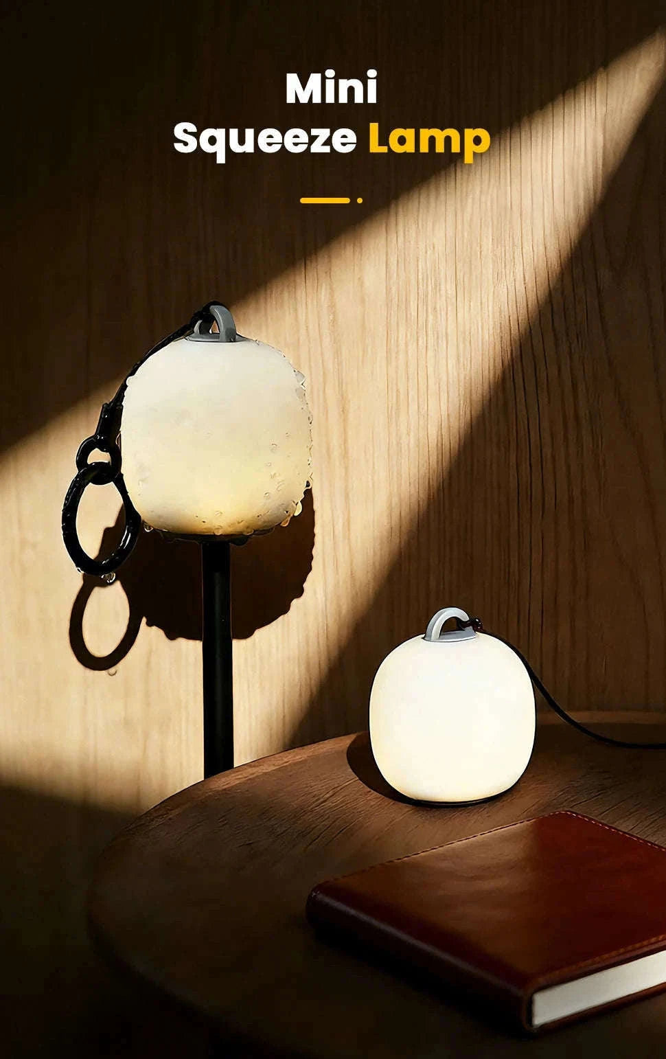 Rechargeable LED Camping Lantern for Hiking and Outdoor Use-White