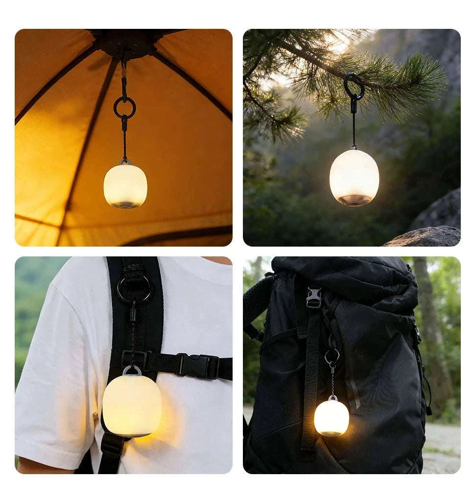 Rechargeable LED Camping Lantern for Hiking and Outdoor Use-White