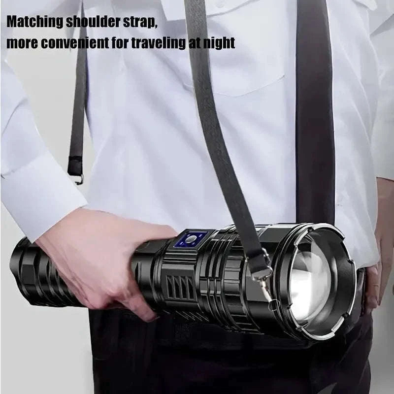 Rechargeable LED Flashlight with 200m Beam & 25000mAh Battery-S33 / United States