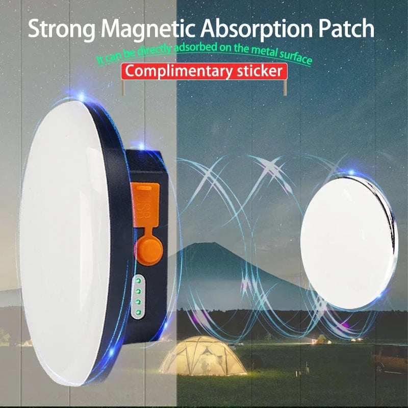 Rechargeable LED Tent Light Portable Emergency Lantern-Blue MOS-13 White