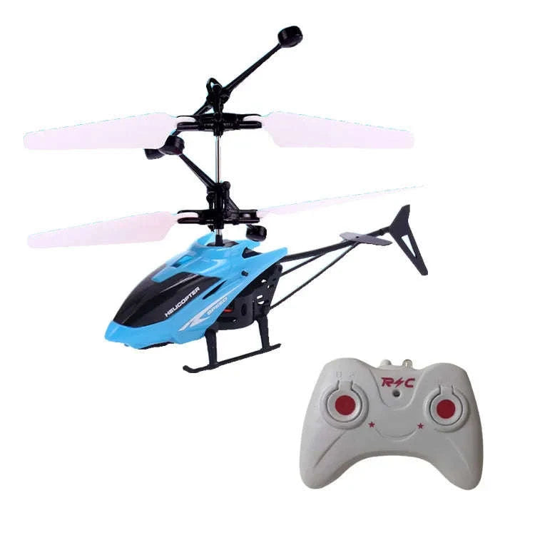 Rechargeable Mini RC Drone for Kids-blue-with RC