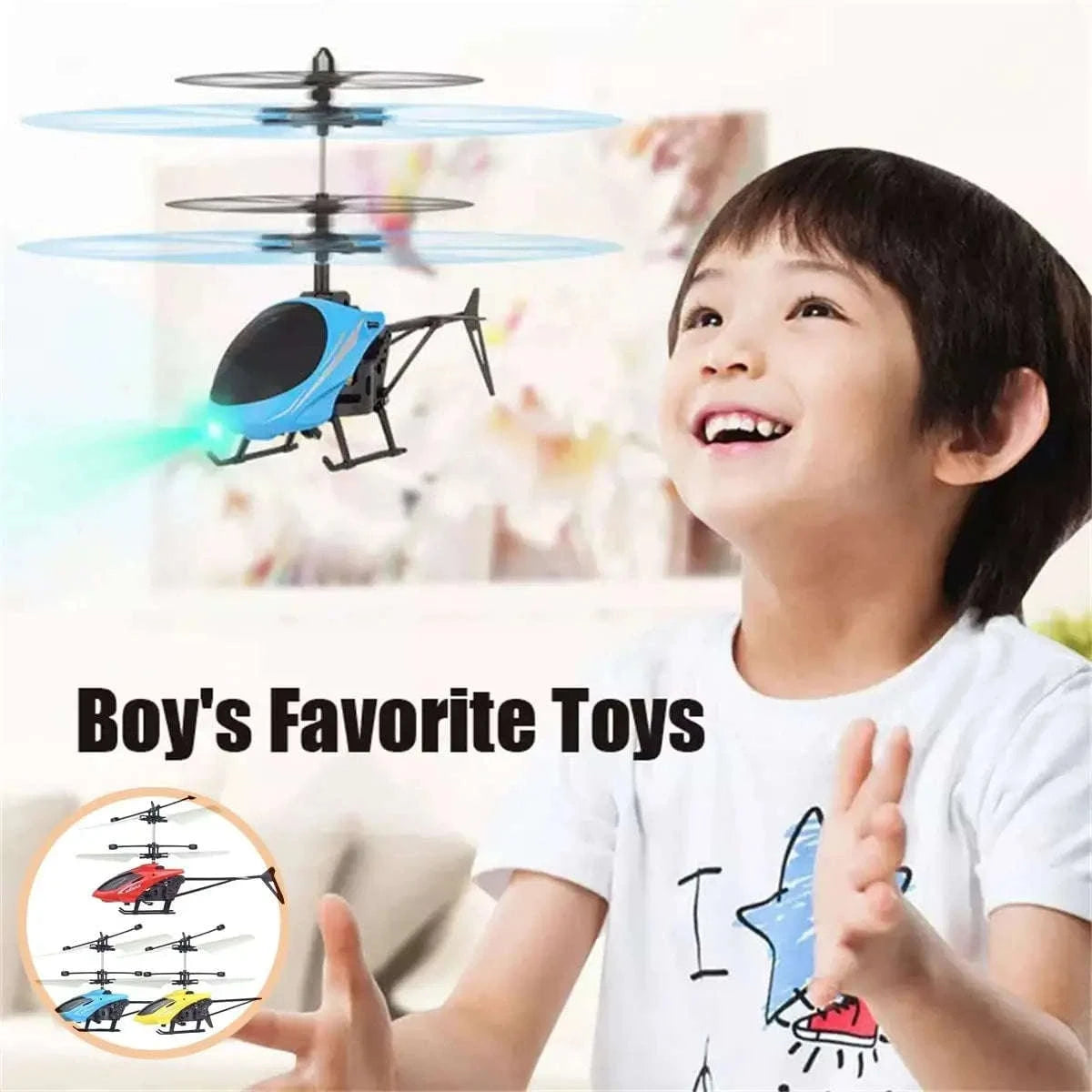 Rechargeable Mini RC Drone for Kids-blue-with RC