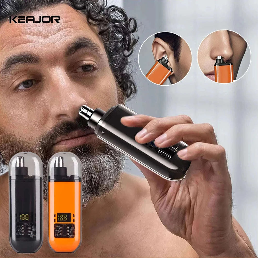 Rechargeable Nose Hair Trimmer for Precise Grooming-black