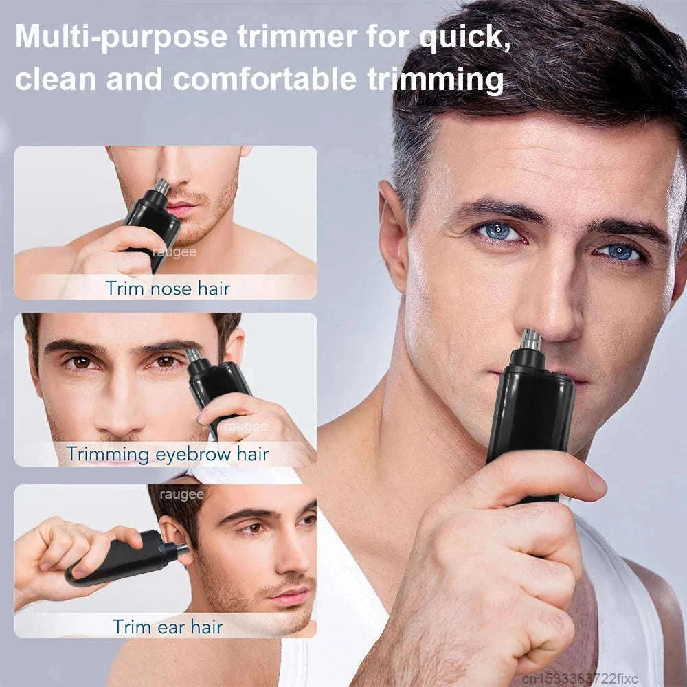 Rechargeable Nose Hair Trimmer for Precise Grooming-black