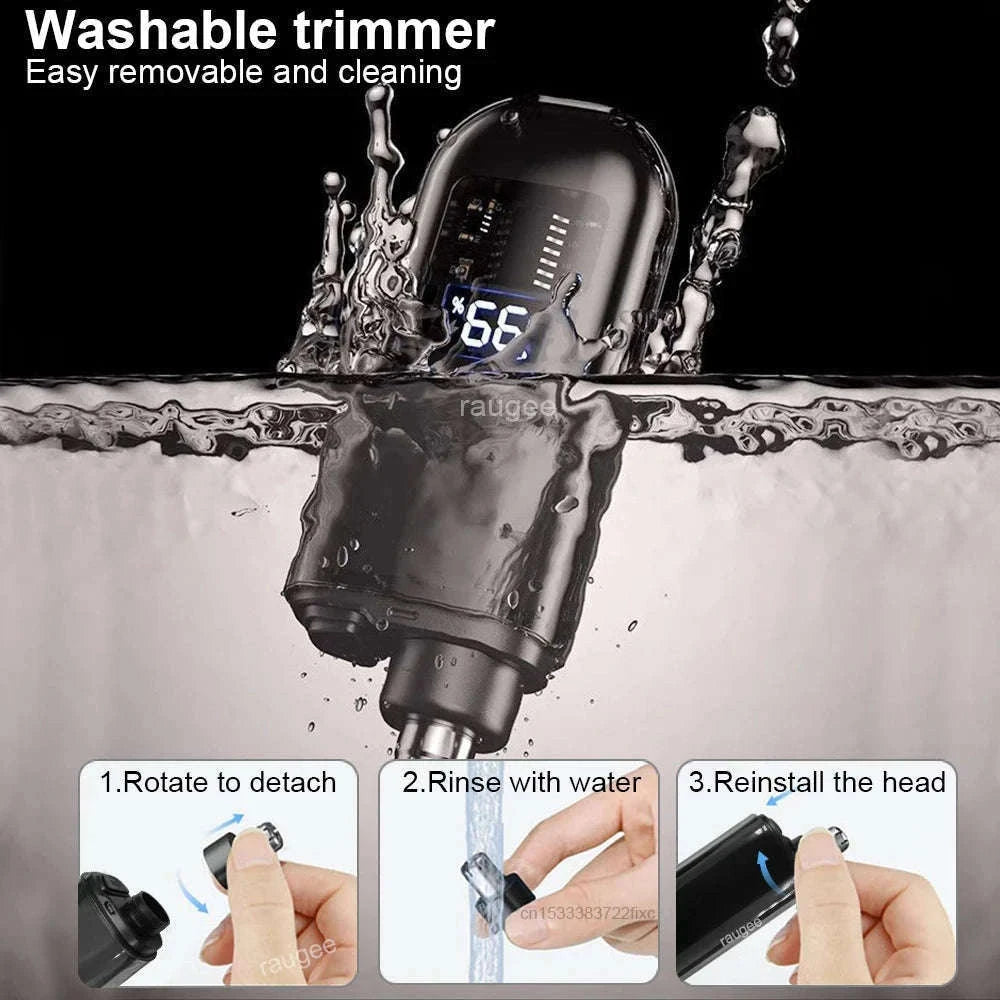 Rechargeable Nose Hair Trimmer for Precise Grooming-black