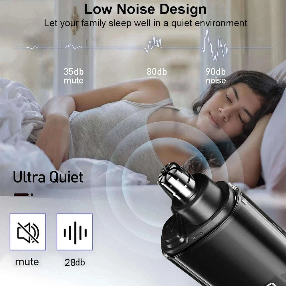 Rechargeable Nose Hair Trimmer for Precise Grooming-black