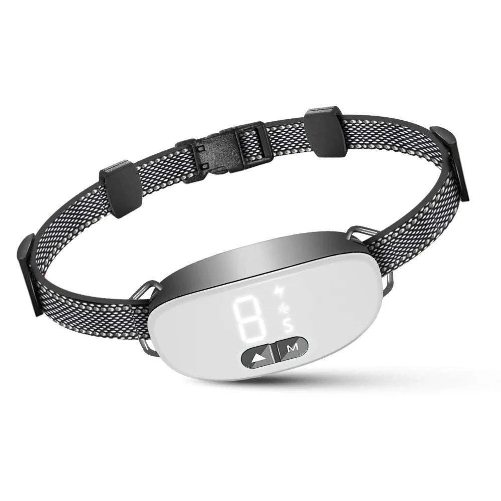 Rechargeable Smart Dog Bark Collar with 5 Sensitivity Levels-WHITE