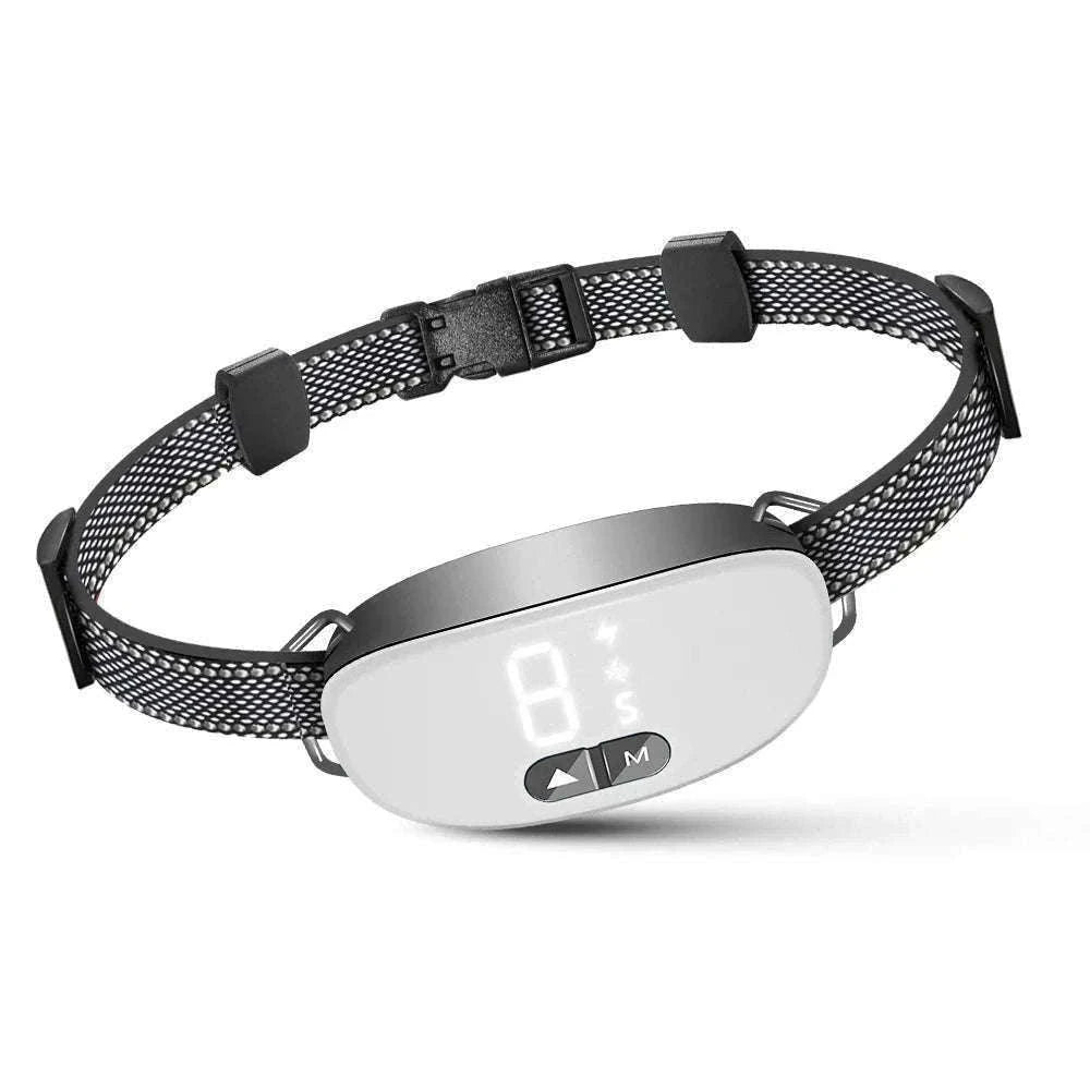 Rechargeable Smart Dog Bark Collar with 5 Sensitivity Levels-WHITE