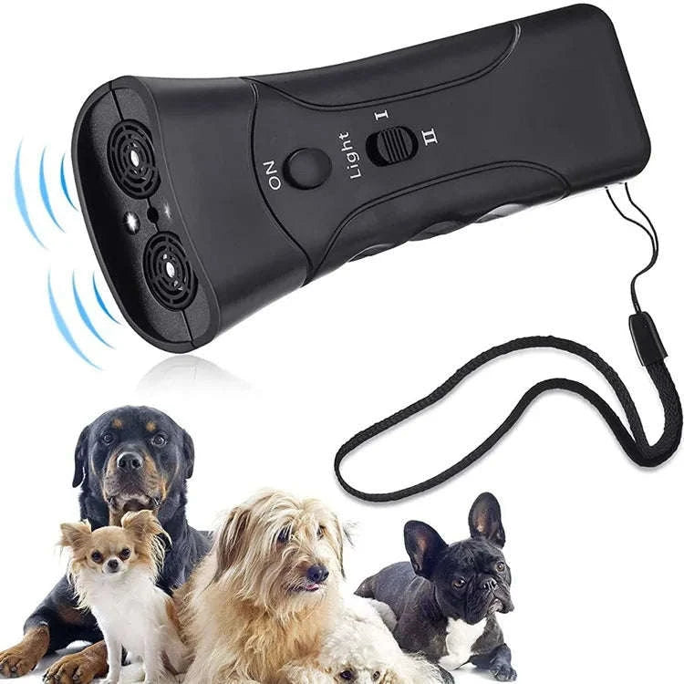 Rechargeable Ultrasonic Dog Trainer-Black