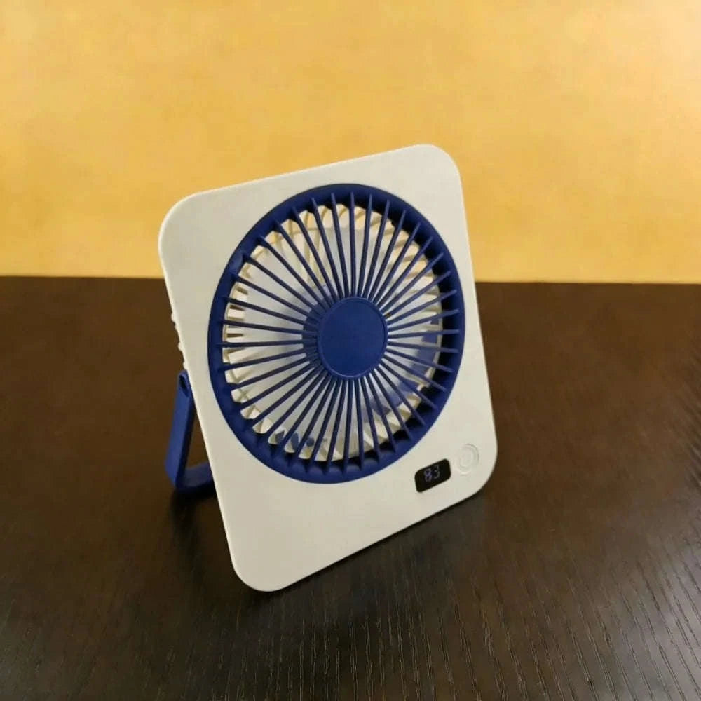 Rechargeable USB Mini Desktop Fan with 5-Speed Cooling-Pink / United States