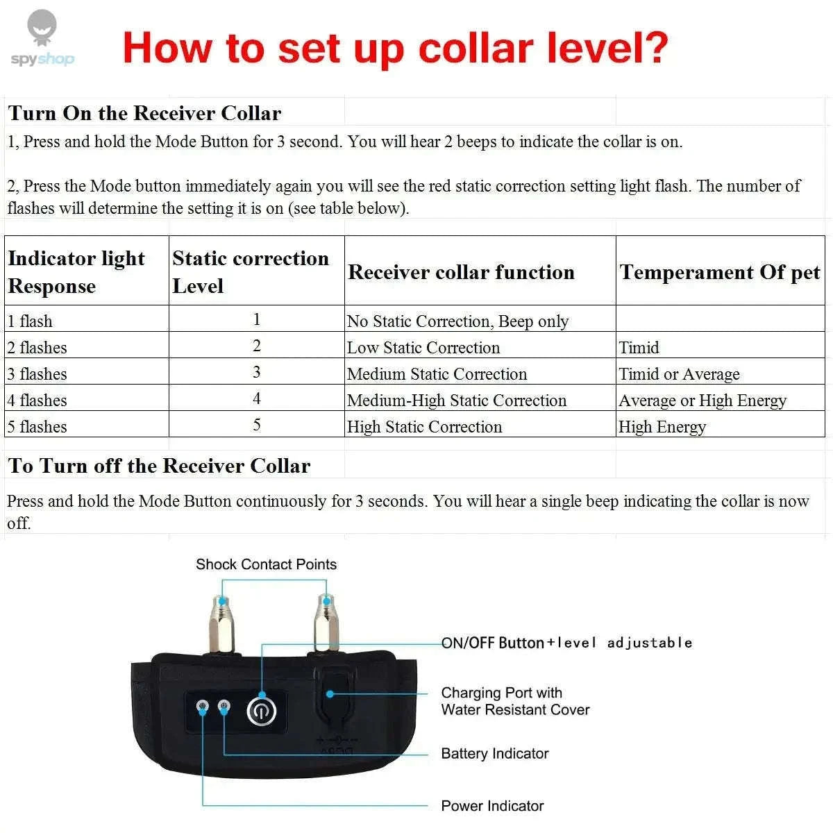 Rechargeable Waterproof Dog Fence System with Adjustable Collar-Compelete Kit 1 dog / UK Adapter
