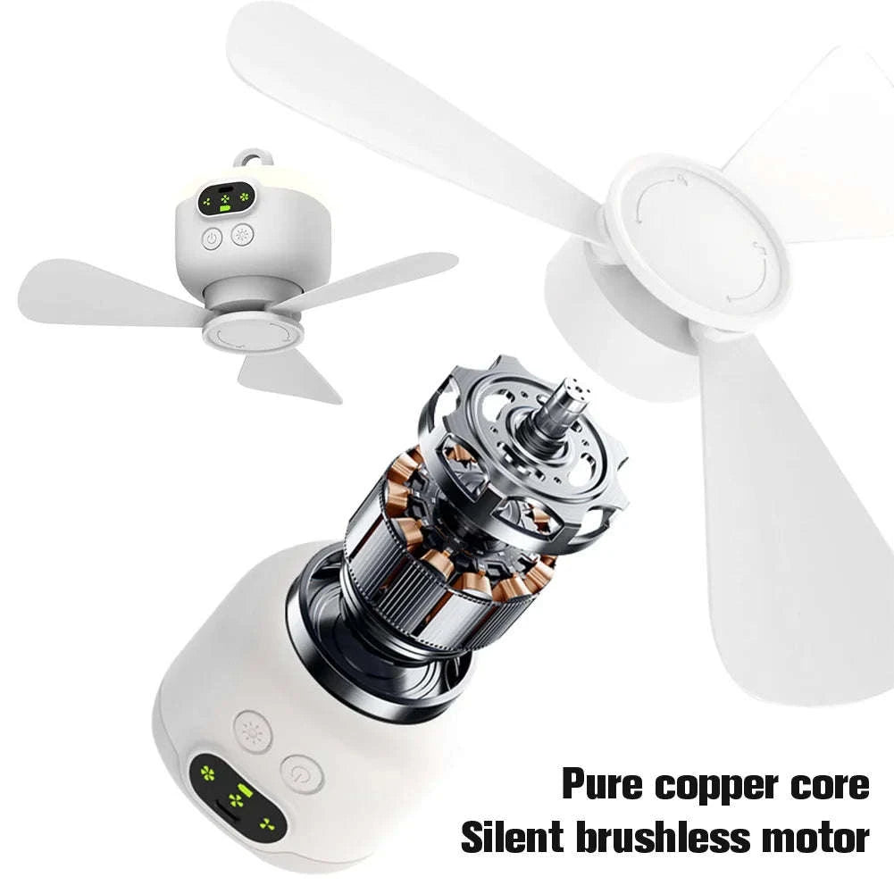 Rechargeable Wireless Camping Fan Light with Remote Control-United States