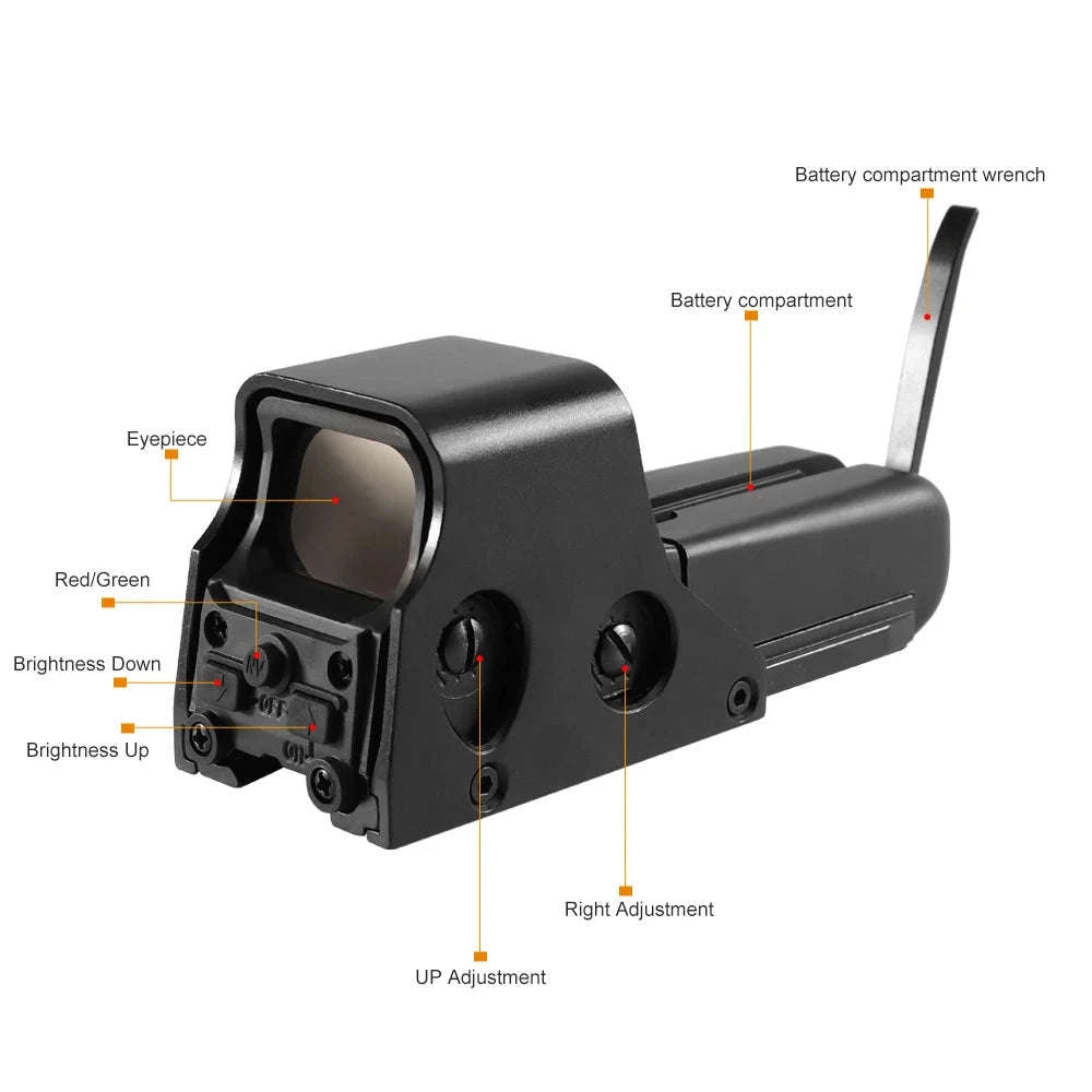 Red Green Dot Sight Scope with 20mm Mount-553Black / United States