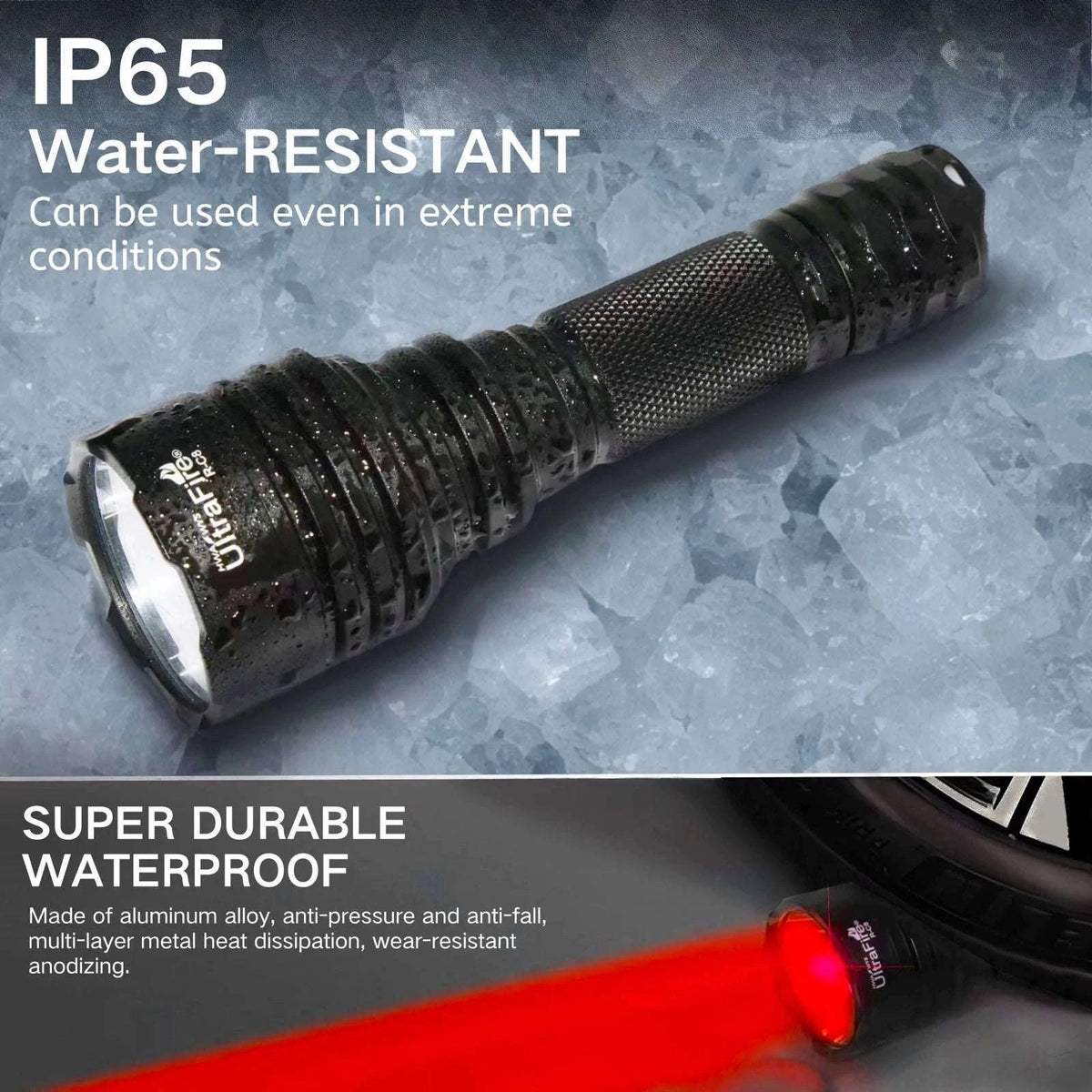 Red Light Tactical Flashlight for Hunting, Night Vision & Astronomy-R-C8